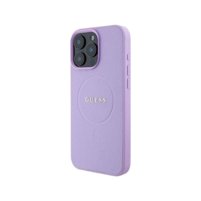 Guess PU Grained Classic Logo MagSafe Apple iPhone 16 Pro Max GUHMP16XPGHSMMU Purple
