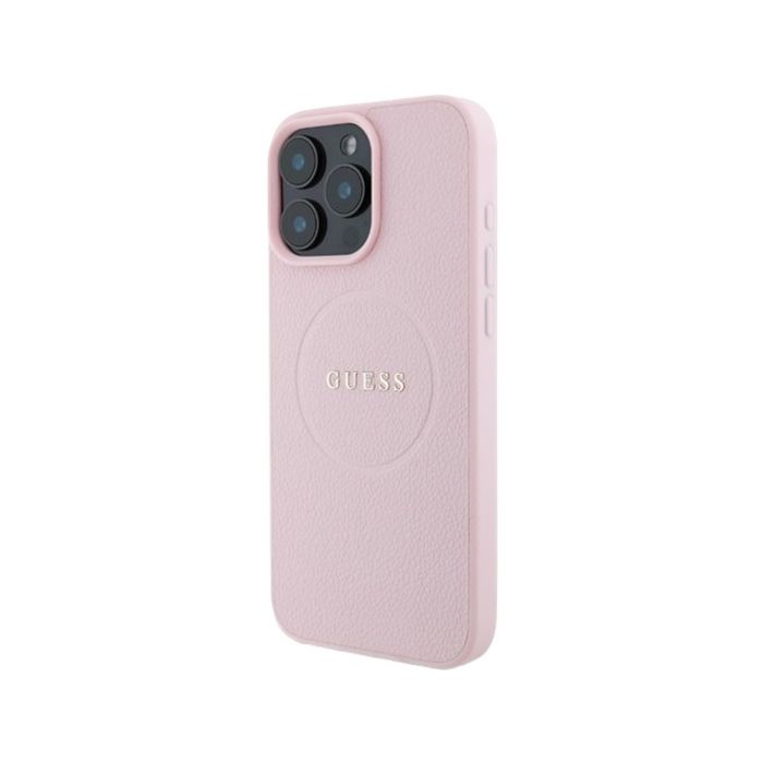 Guess PU Grained Classic Logo MagSafe Apple iPhone 16 Pro GUHMP16LPGHSMMP Pink