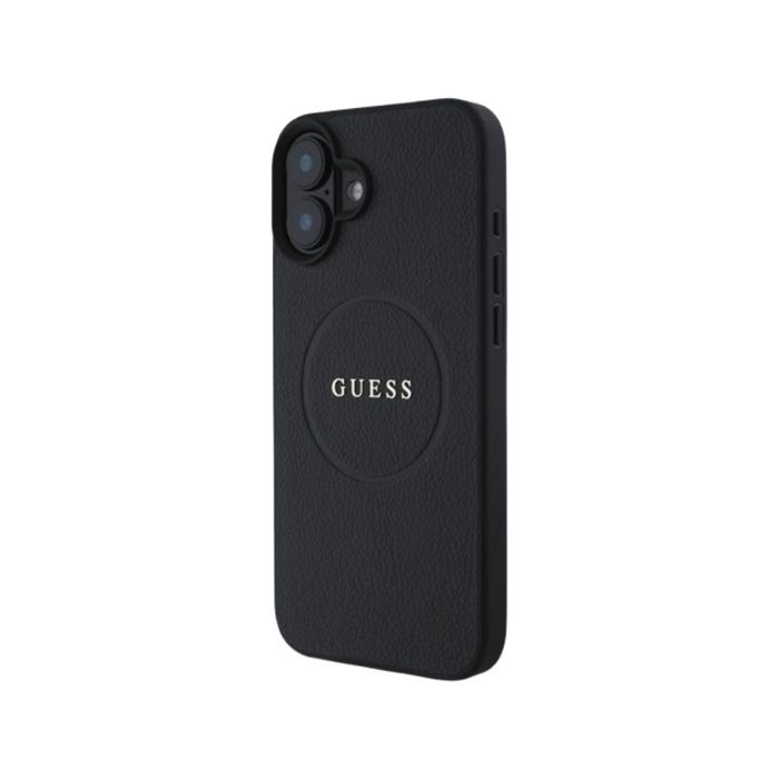 Guess PU Grained Classic Logo MagSafe Apple iPhone 16 GUHMP16SPGHSMMK Black