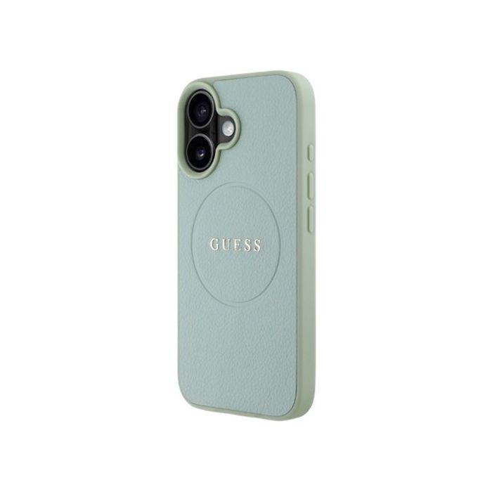 Guess PU Grained Classic Logo MagSafe Apple iPhone 16 GUHMP16SPGHSMMN Green