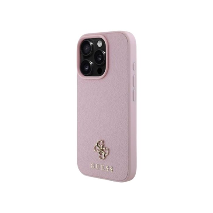 Guess PU Grained 4G Small Metal Logo MagSafe Apple iPhone 16 Pro Max GUHMP16XPGCSM4MP Pink