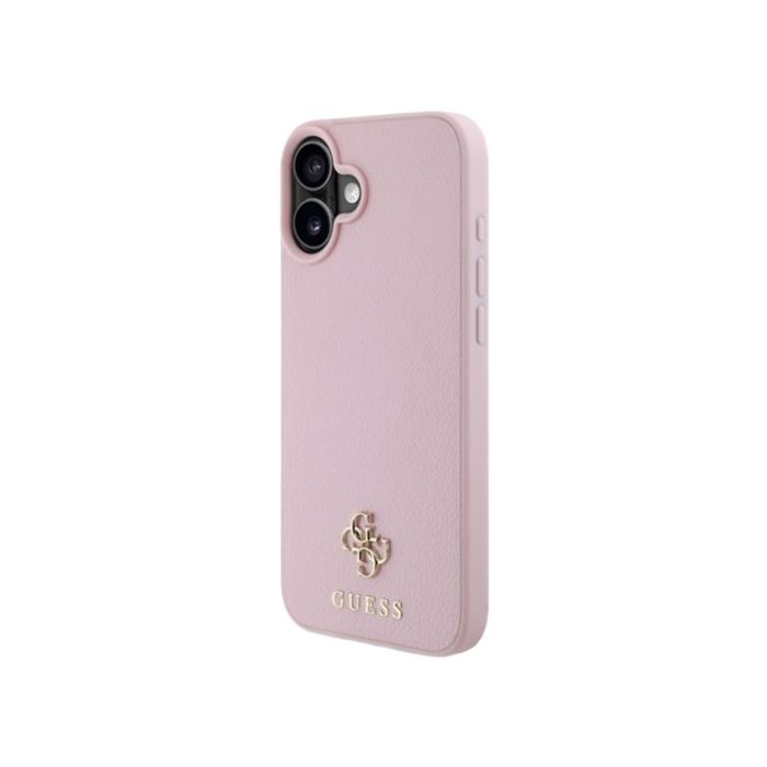 Guess PU Grained 4G Small Metal Logo MagSafe Apple iPhone 16 GUHMP16SPGCSM4MP Pink