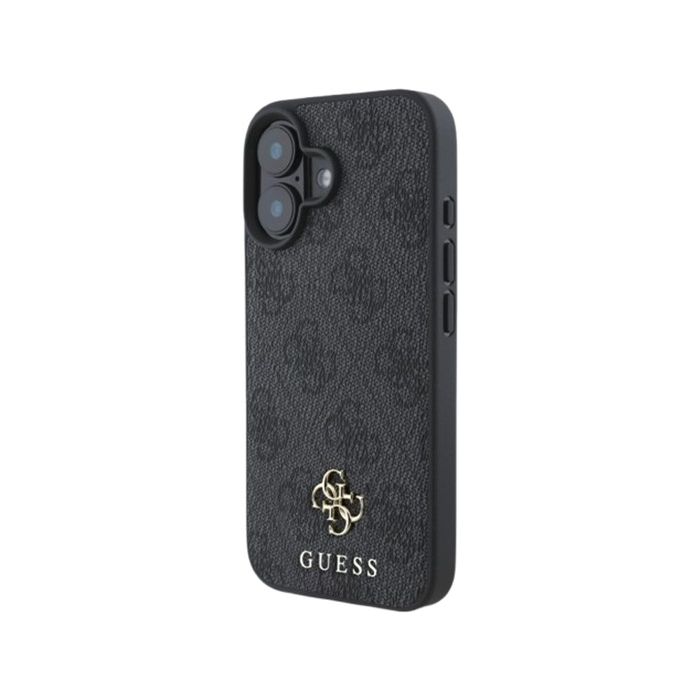 Guess PU 4G Small Metal Logo MagSafe Apple iPhone 16 GUHMP16SP4SM4MK Grey
