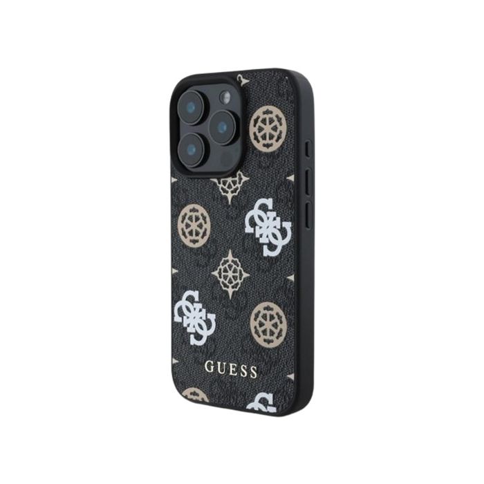 Guess PU 4G Peony MagSafe Apple iPhone 16 Pro Max  GUHMP16XP4PWPK Black