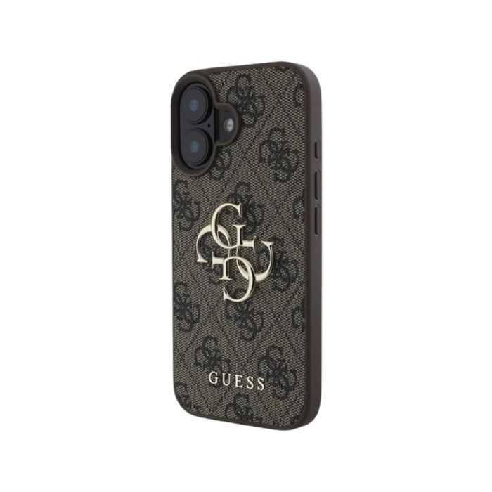 Guess PU 4G Metal Logo Apple iPhone 16 Plus GUHCP16M4GMGBR Brown