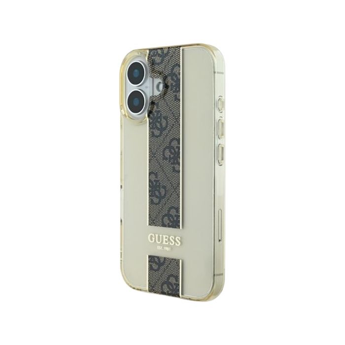 Guess IML Middle 4G Stripe Apple iPhone 16 GUHCP16SHS4PPW Brown