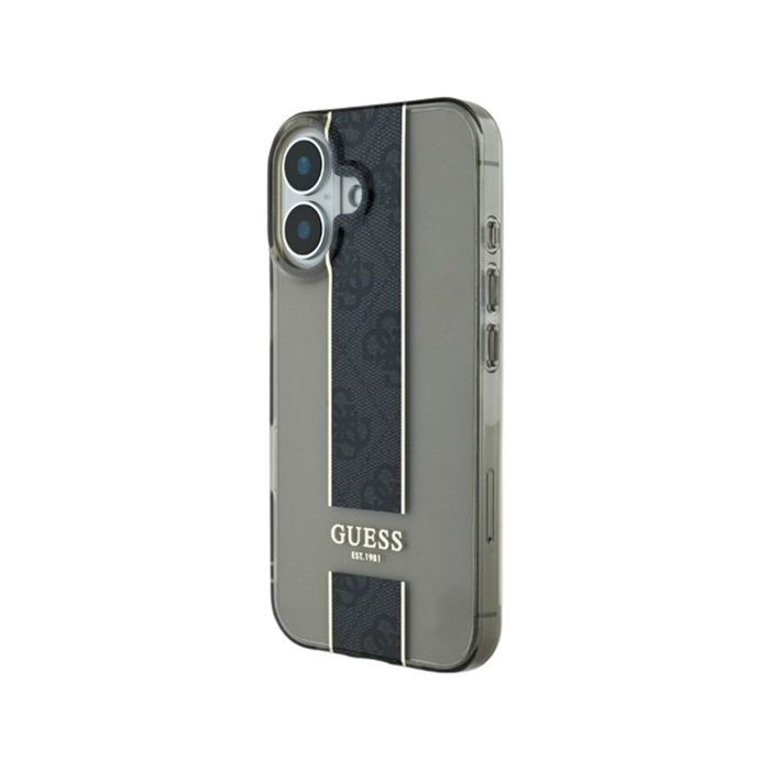 Guess IML Middle 4G Stripe Apple iPhone 16 GUHCP16SHS4PPK Black