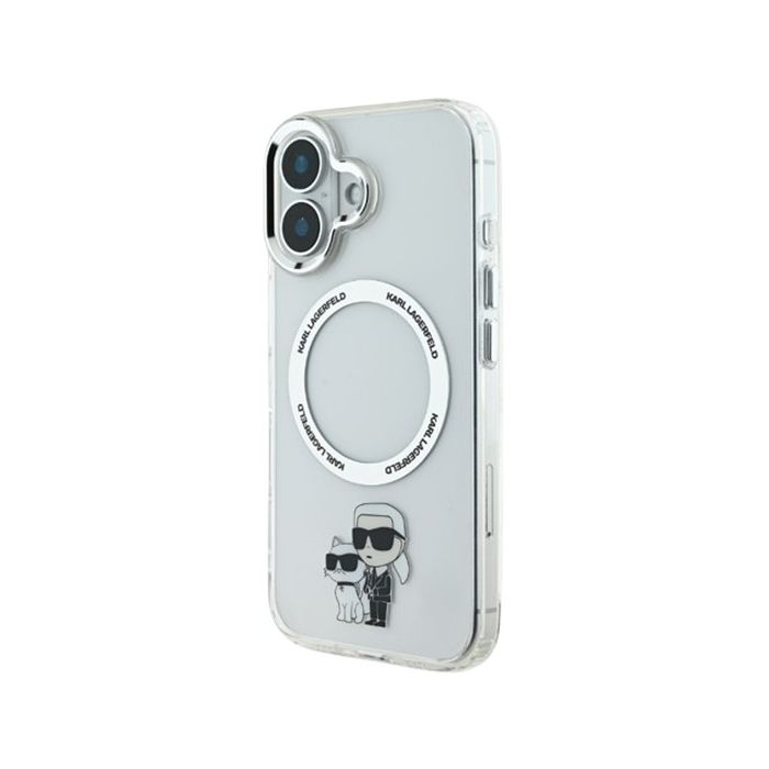 Karl Lagerfeld IML Karl and Choupette MagSafe Apple iPhone 16 Plus KLHMP16MHNKCIT Transparent