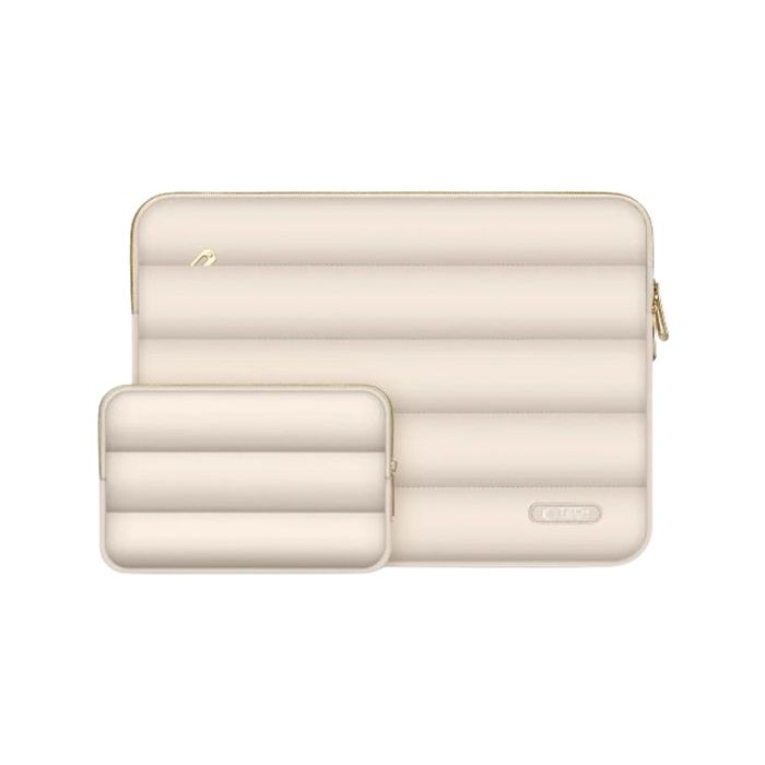 Tech-Protect Puffy Laptop 13-14" case + accessory bag Sand