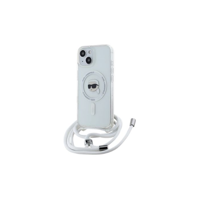 Karl Lagerfeld IML Crossbody Karl Head Magsafe Apple iPhone 15 KLHMP15SHCKHNT Transparent