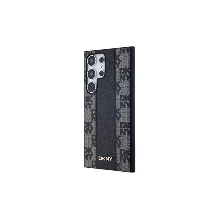 DKNY PU Leather Checkered Pattern Magsafe Samsung Galaxy S24 Ultra 5G S928 DKHMS24LPCPVSLK Black
