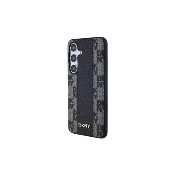 DKNY PU Leather Checkered Pattern Magsafe Samsung Galaxy S24 5G S921 DKHMS24SPCPVSLK Black